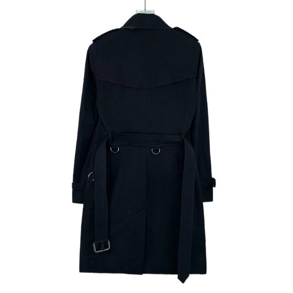 Burberry Black cotton double-breasted trench coat - Picture 2 of 7